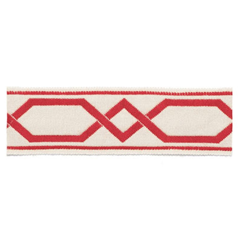 63092 | Saint Tropez Braid, Coral - Schumacher Fabric