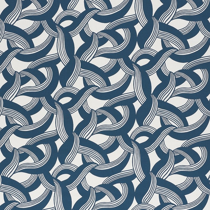 Purchase sample of 178032 Martingale, Blue by Schumacher Fabric