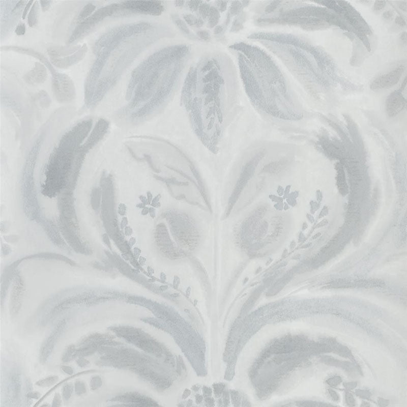 Sample PDG1036-06 Angelique Damask Graphite by Designer Guild Wallpaper