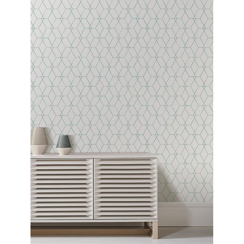 Save on 2889-25251 Plain Simple Useful Osterlen Teal Trellis Teal A-Street Prints Wallpaper