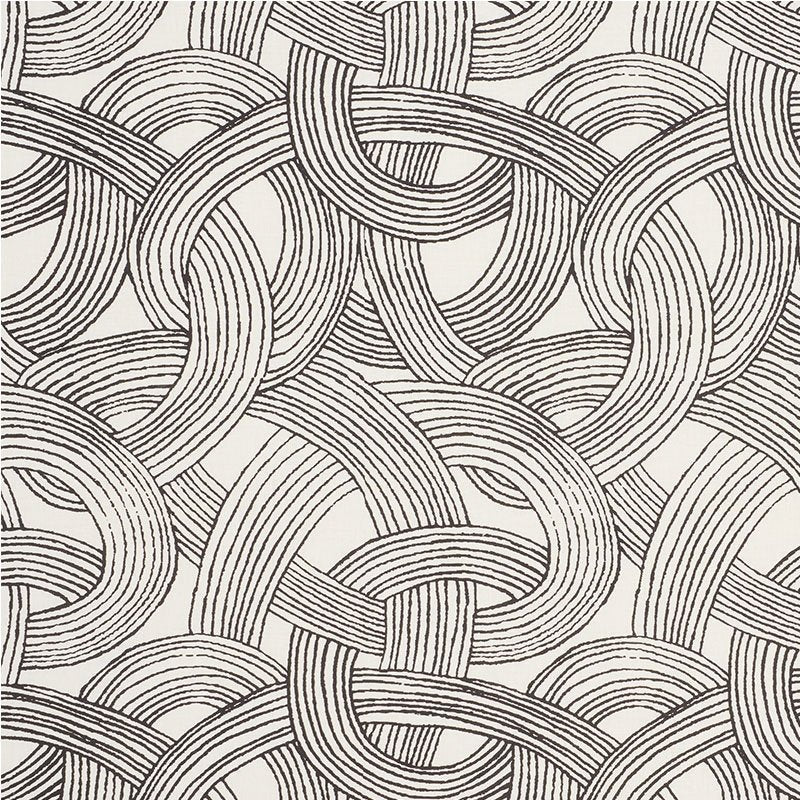 Purchase sample of 178711 Freeform, Black by Schumacher Fabric