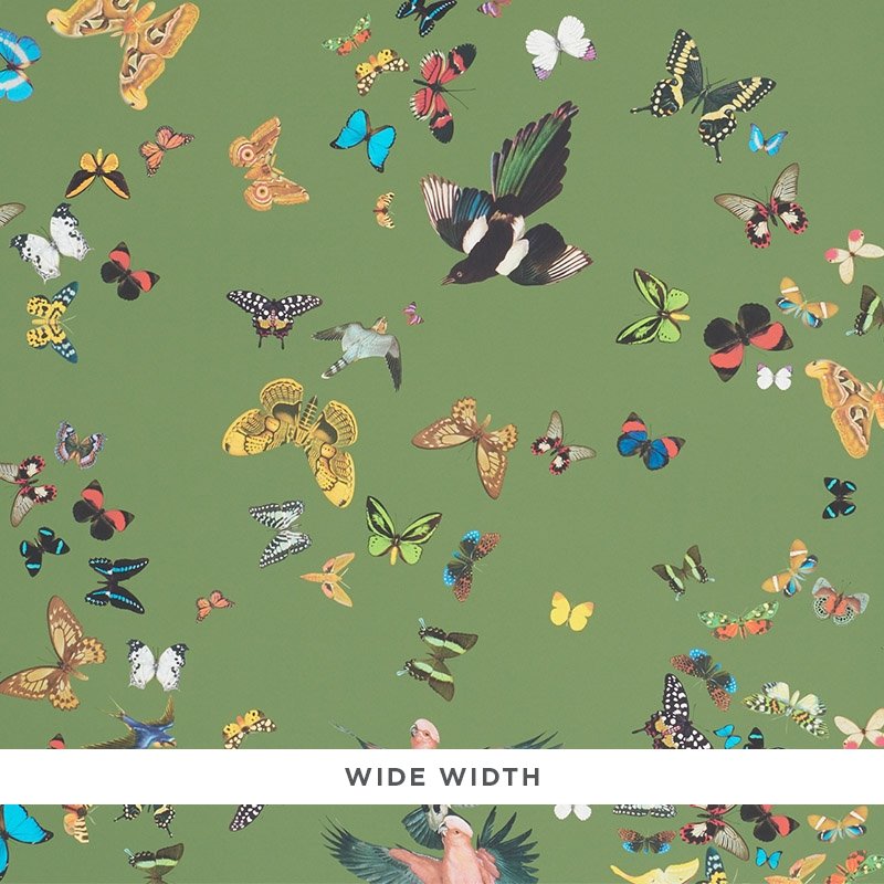 Acquire 5010860 Queen's Flight Panel Set Green Schumacher Wallcovering Wallpaper