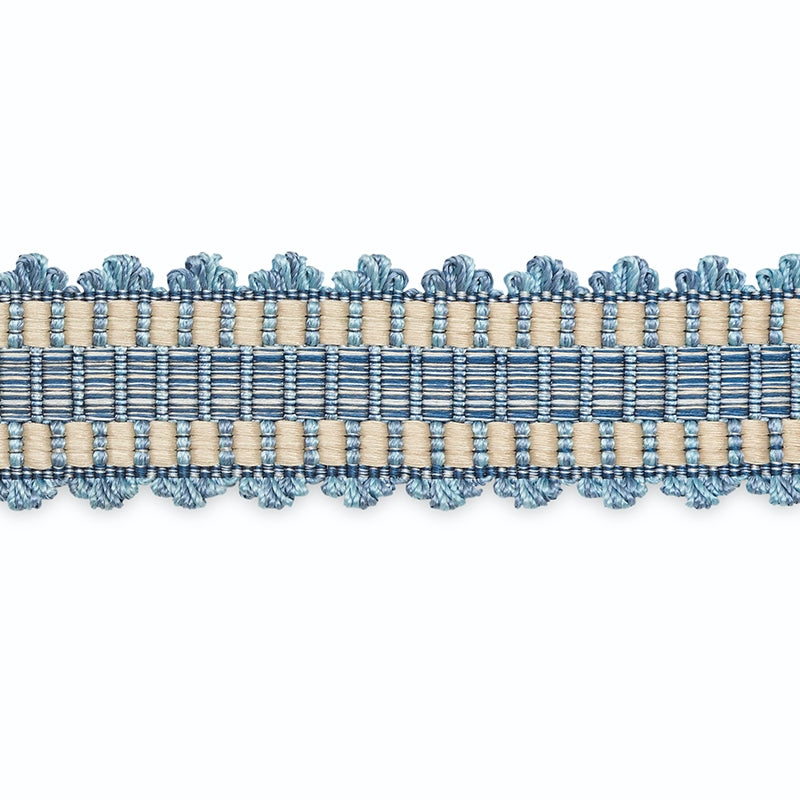 B185-3 | Jacqueline Braid, Hydrangea/Champagne - Schumacher Fabric