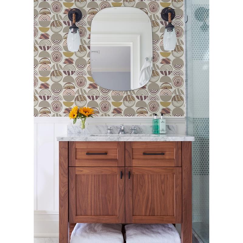 Save on 4014-26445 Seychelles Mahe Plum Mod Geometric Wallpaper Plum A-Street Prints Wallpaper