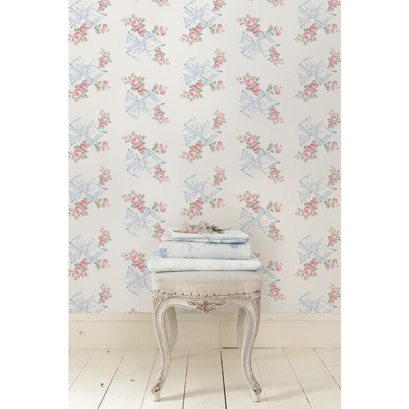 Acquire AST4113 LoveShackFancy Rosa Beaux Pastel Blue Large Bow Spot Pastel Blue A-Street Prints Wallpaper