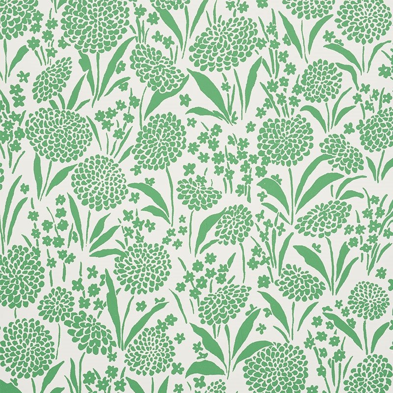 Purchase 5009551 Chrysanthemum Green Schumacher Wallpaper