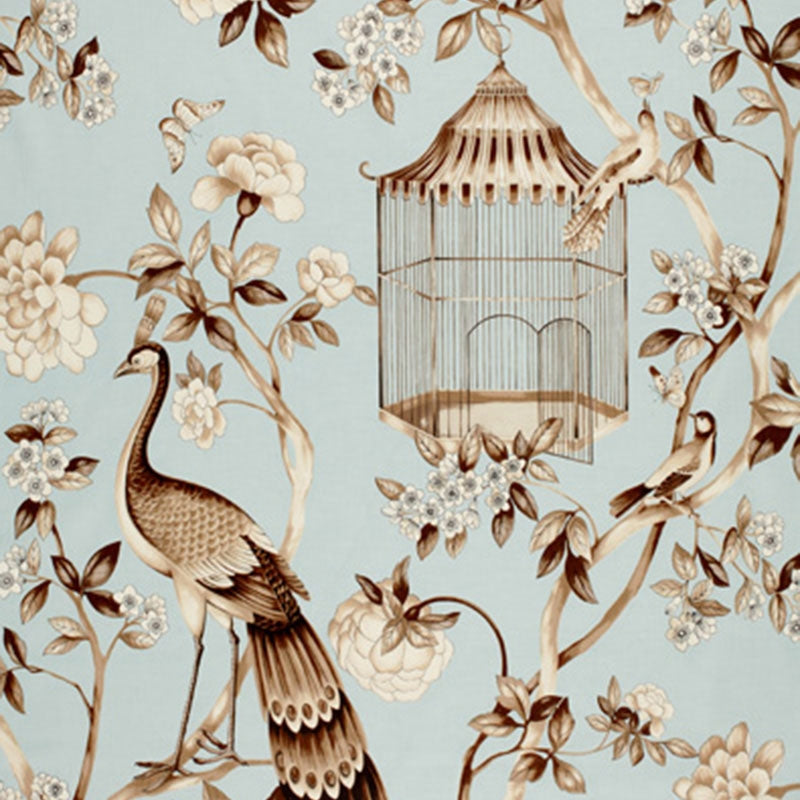 Purchase sample of 173440 Oiseaux Et Fleurs, Mineral by Schumacher Fabric