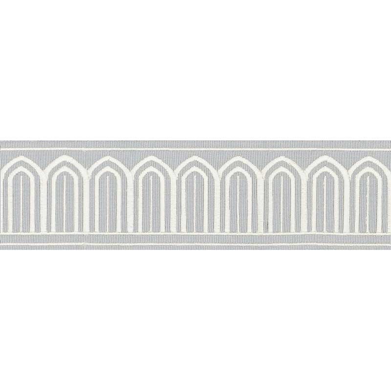 70763 | Arches Embroidered Tape, Sky - Schumacher Fabric