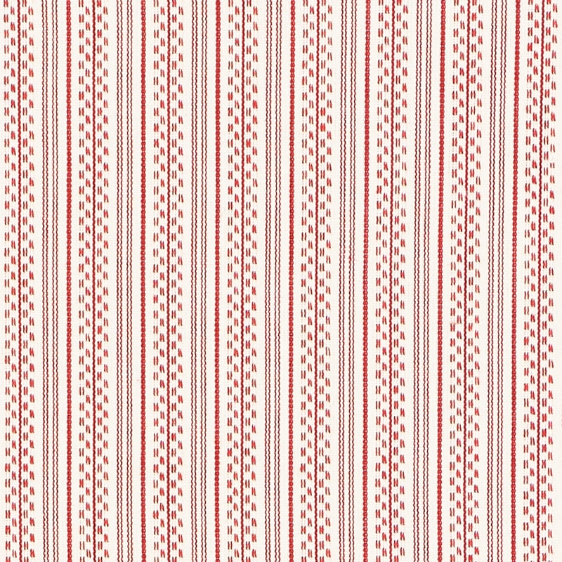 Purchase sample of 71415 Jack Stripe, Red by Schumacher Fabric