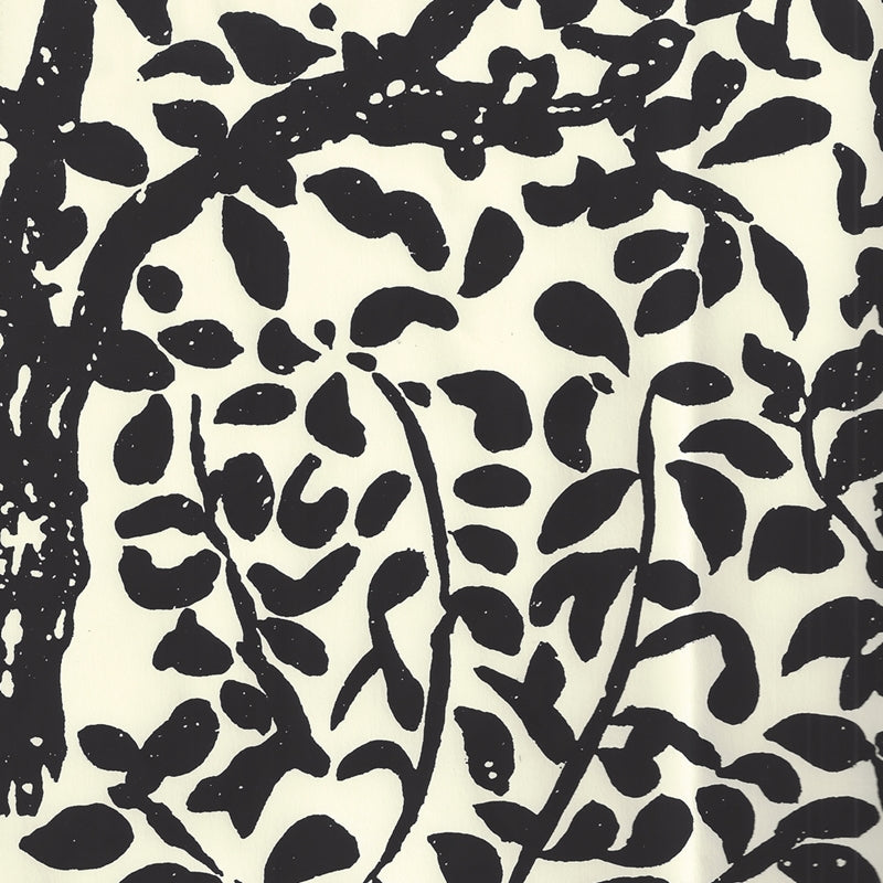 Save 2030-11WP Arbre De Matisse Black on Off White by Quadrille Wallpaper