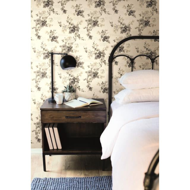Save Psw1007Rl Magnolia Home Vol Ii Floral Grey Peel And Stick Wallpaper