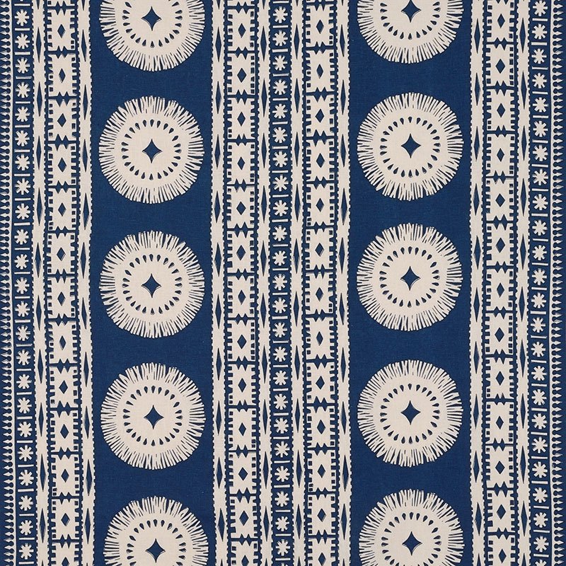 Purchase sample of 175841 Bora Bora Print, Marine by Schumacher Fabric