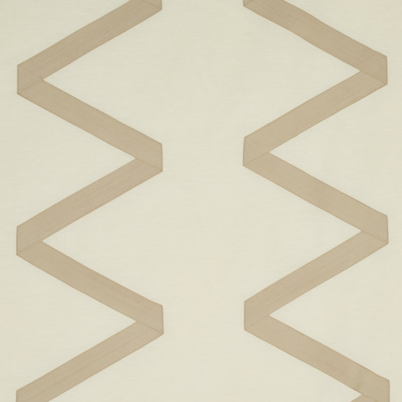 Purchase sample of 69694 Legere Silk Linen Applique, Dove On Ivory by Schumacher Fabric