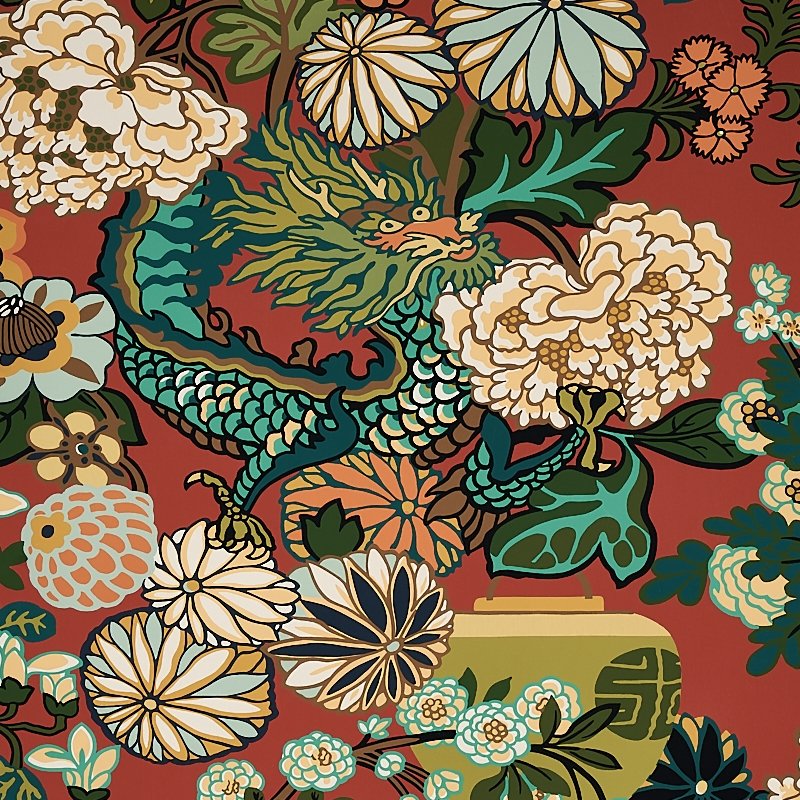 Buy 5001061 Chiang Mai Dragon Lacquer Schumacher Wallpaper