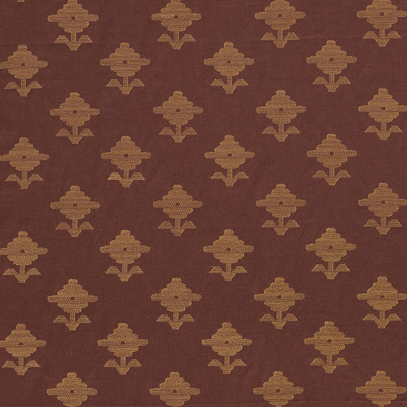 Purchase sample of 74162 Rubia Embroidery, Umber by Schumacher Fabric