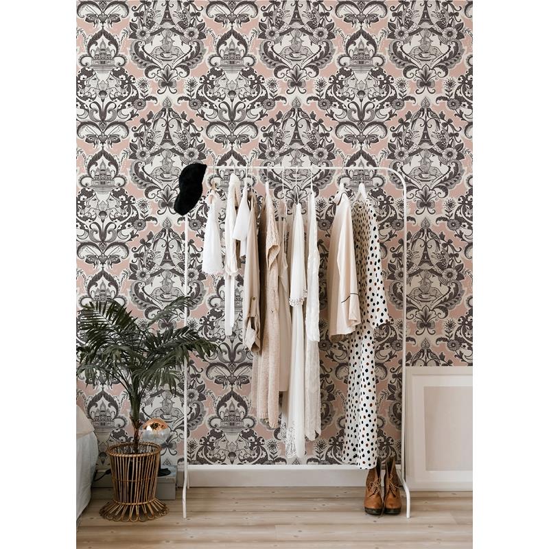Order 2973-90884 Daylight Sadie Blush Parisian Damask Blush A-Street Prints Wallpaper