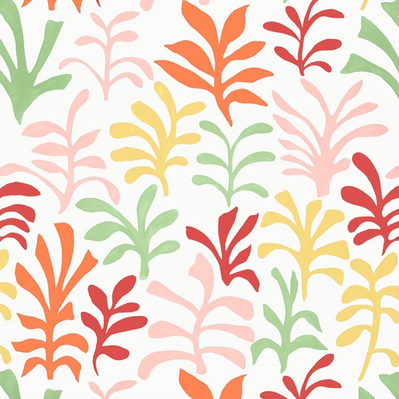Purchase sample of 174950 Ode To Matisse, Punch by Schumacher Fabric