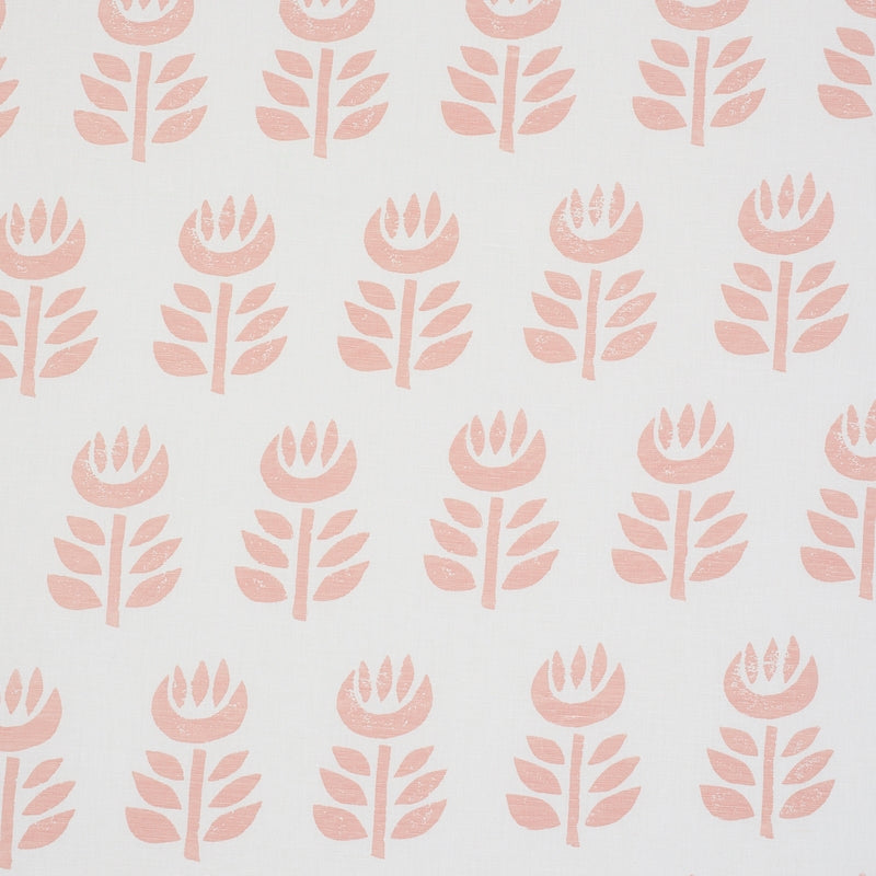 Purchase sample of 179401 Rosenborg Hand Print, Pink by Schumacher Fabric