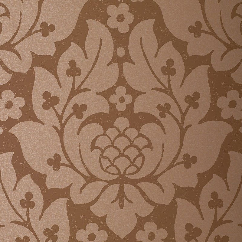 Buy 5003673 Fiore Damask Mocha Schumacher Wallpaper