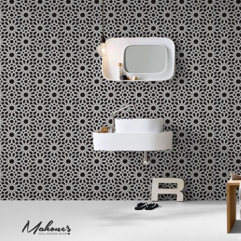 Order 5006642 Agadir Screen Noir Schumacher Wallpaper