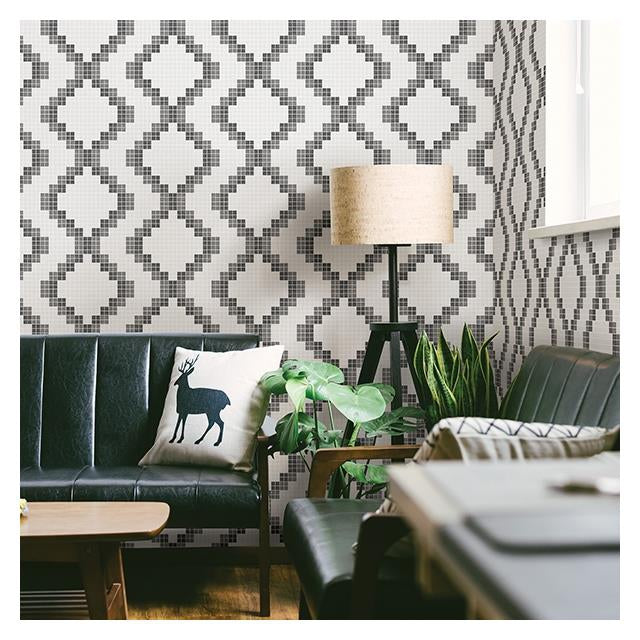 Order 2716-23864 Mosaic Black Grid A-Street Prints Wallpaper