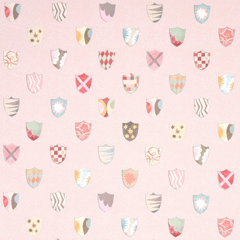 Find 5013492 Heraldic Pink Schumacher Wallcovering Wallpaper