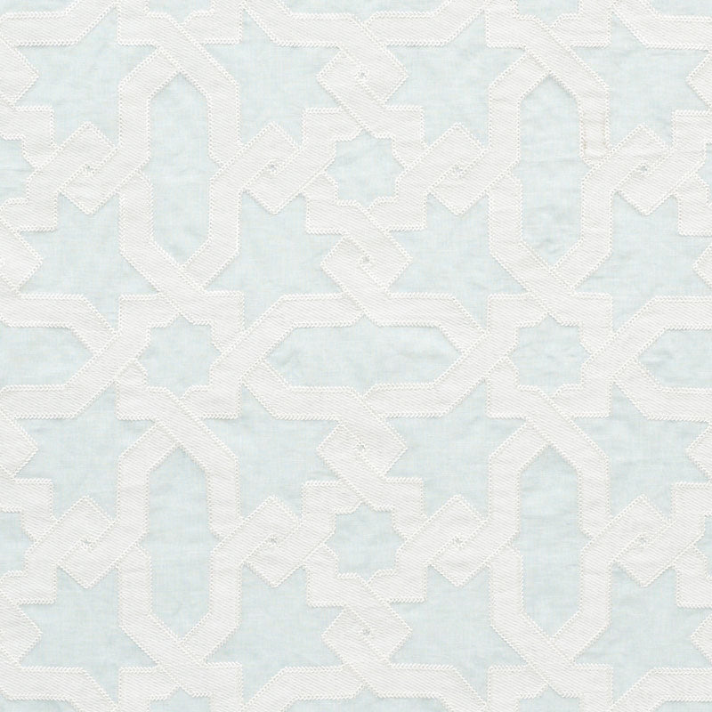 Purchase sample of 67573 Cordoba Embroidery, Mist by Schumacher Fabric