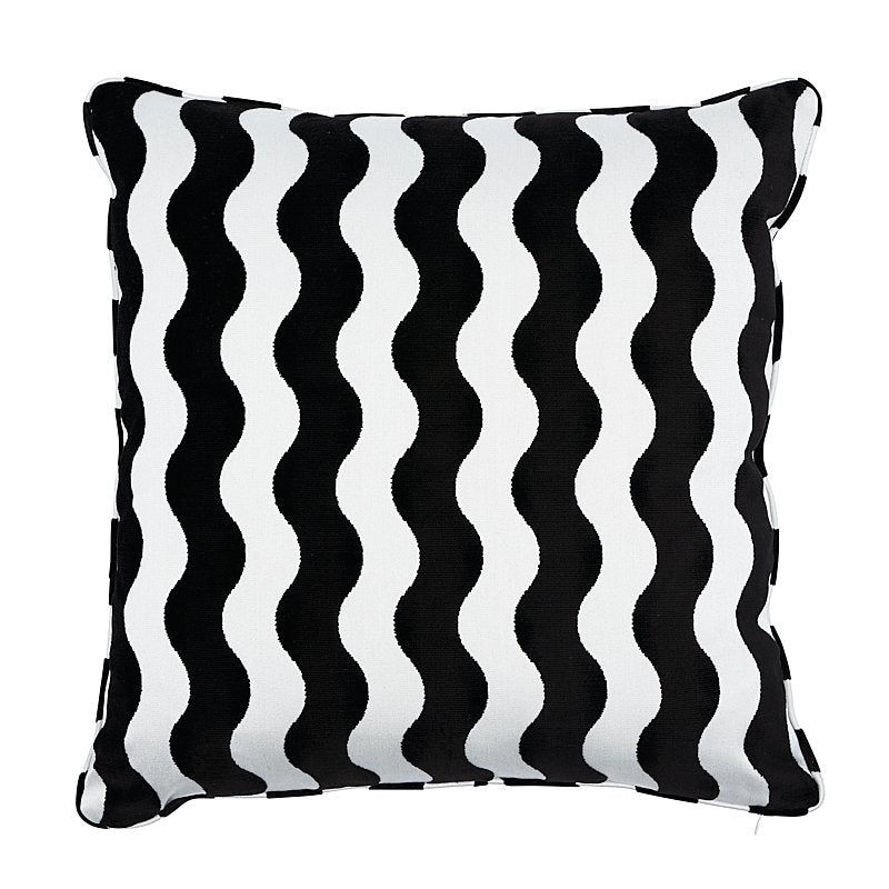 So6942106 The Wave 22&quot; Pillow Chocolate By Schumacher Furniture and Accessories 1,So6942106 The Wave 22&quot; Pillow Chocolate By Schumacher Furniture and Accessories 2