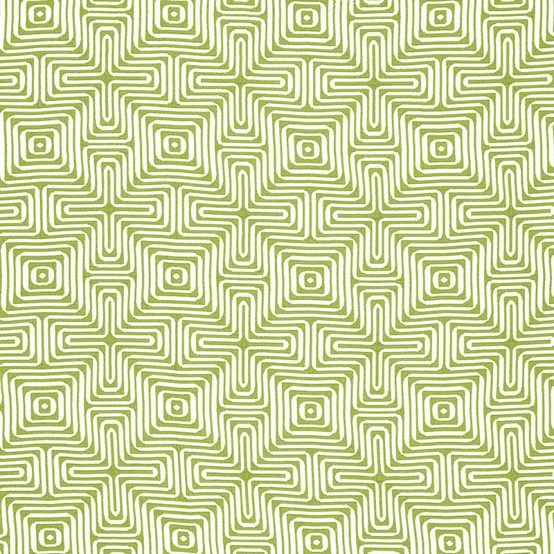 Purchase sample of 65321 Amazing Maze, Palm by Schumacher Fabric