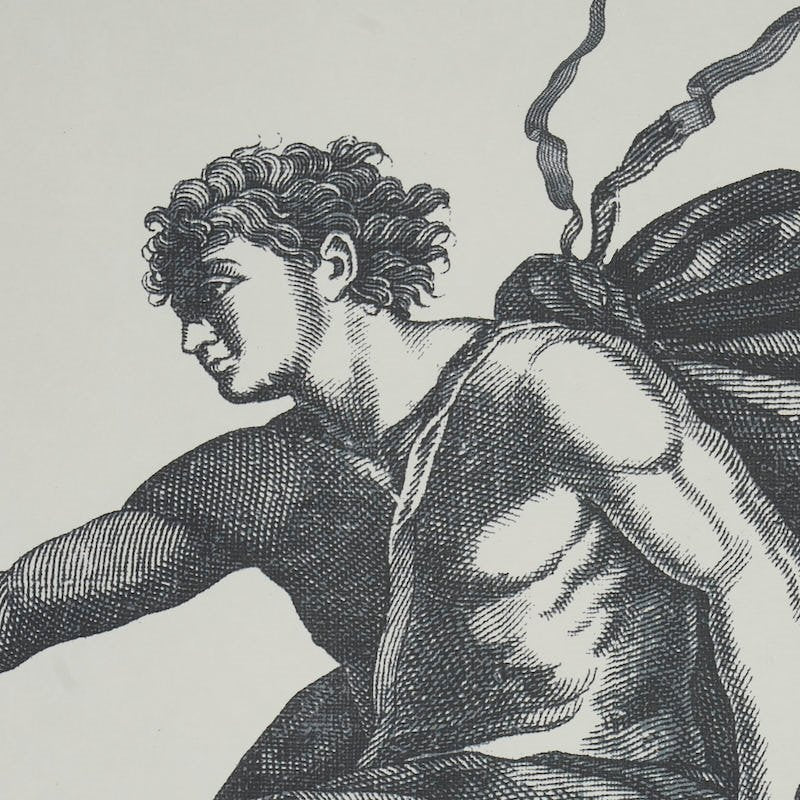 Shop 5011500 Chariot Of Dawn Toile Black Schumacher Wallcovering Wallpaper