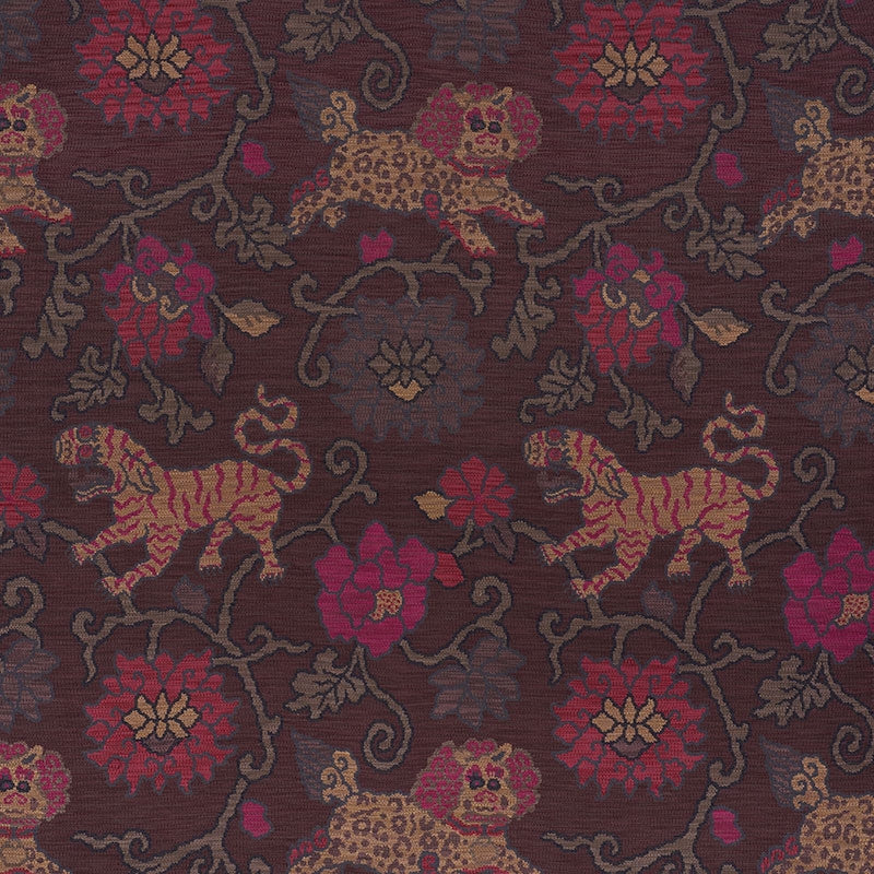 Purchase sample of 62683 Khotan Weave, Aubergine by Schumacher Fabric