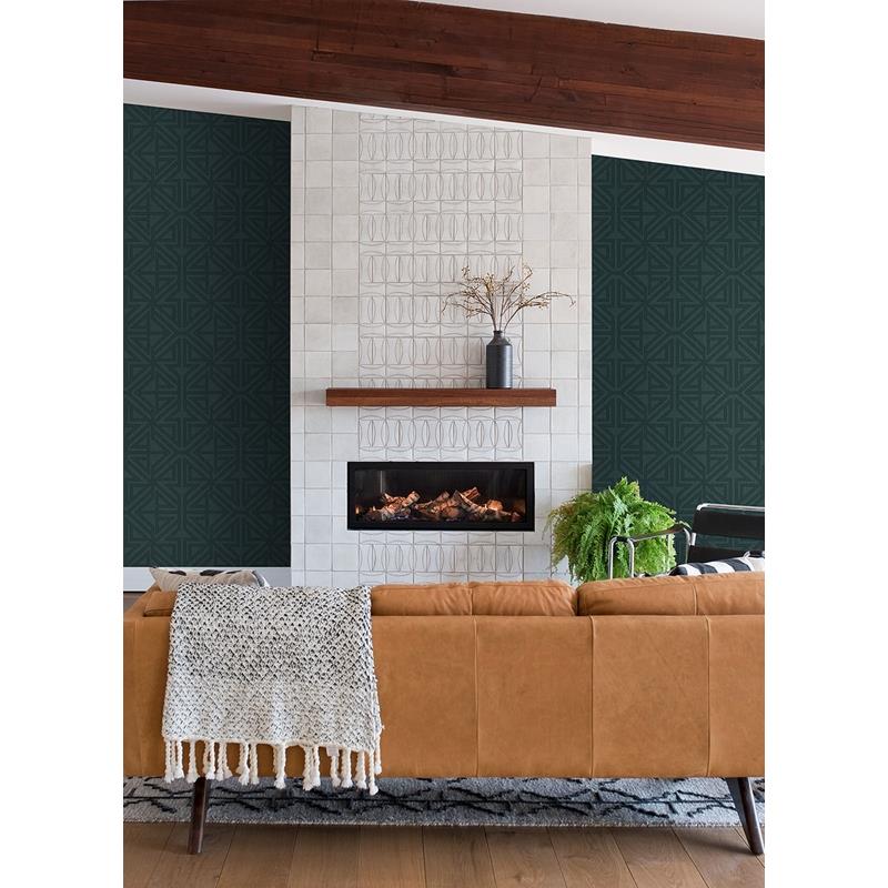 Order 2975-26228 Scott Living II Kachel Teal Geometric Teal A-Street Prints Wallpaper