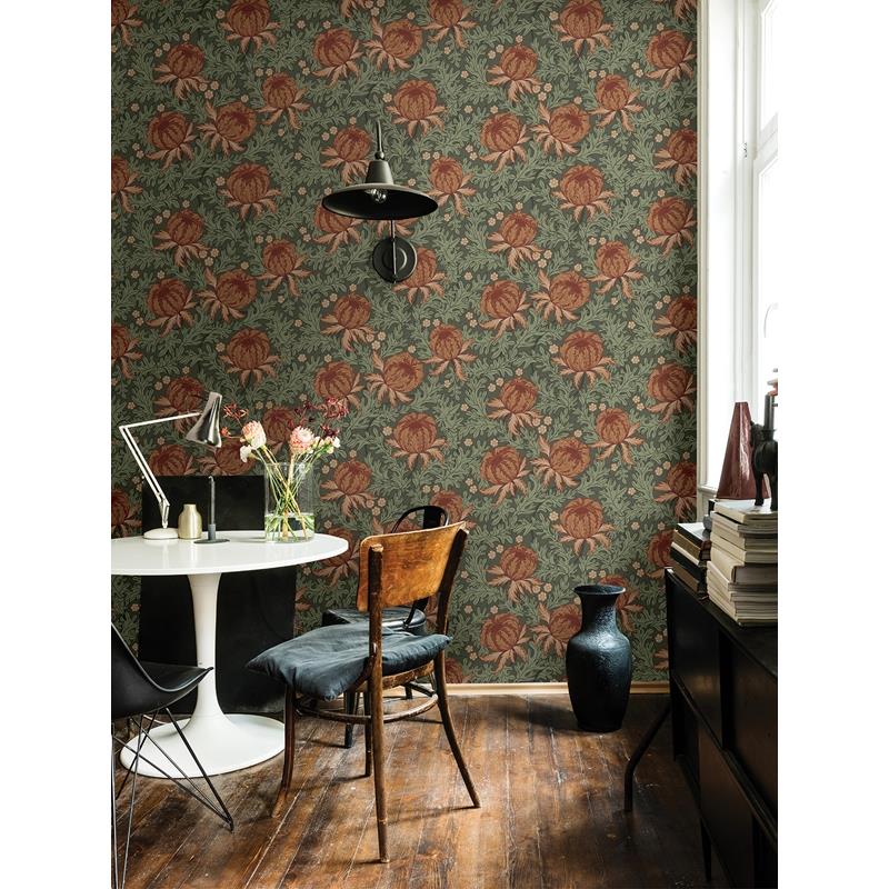 Shop 2999-39028 Annelie Arthur Green Thistle Green A-Street Prints Wallpaper