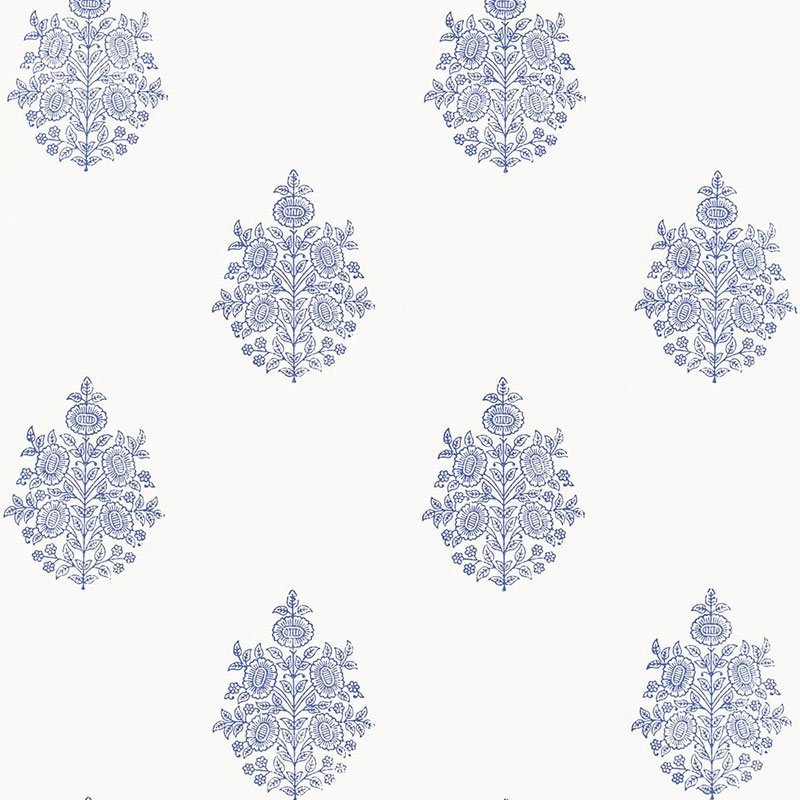 Acquire 5005321 Asara Flower Delft Schumacher Wallpaper