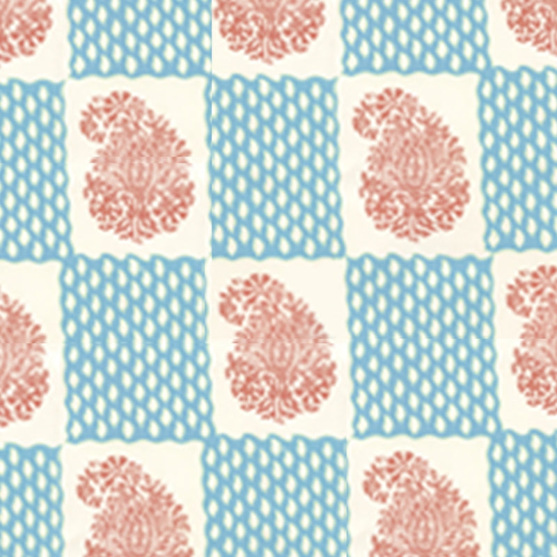 Shop 5090-05WP Bangalore New Shrimp New Blue by Quadrille Wallpaper