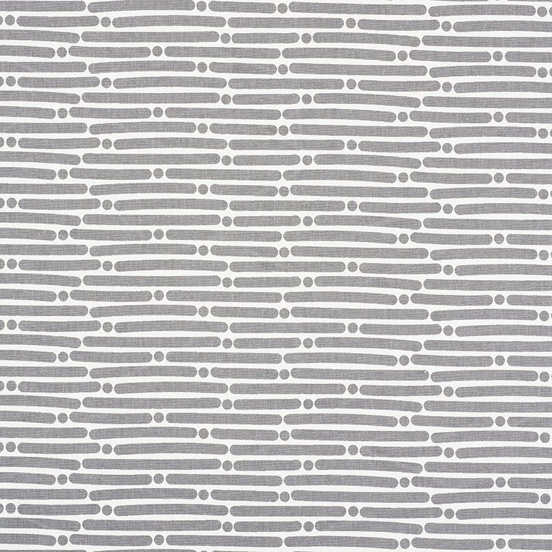 Purchase sample of 177104 Dot Dash, Grey by Schumacher Fabric