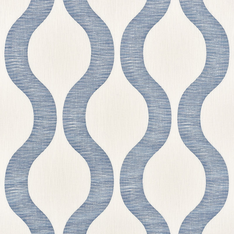 Purchase sample of 73223 Ondata, Blue by Schumacher Fabric