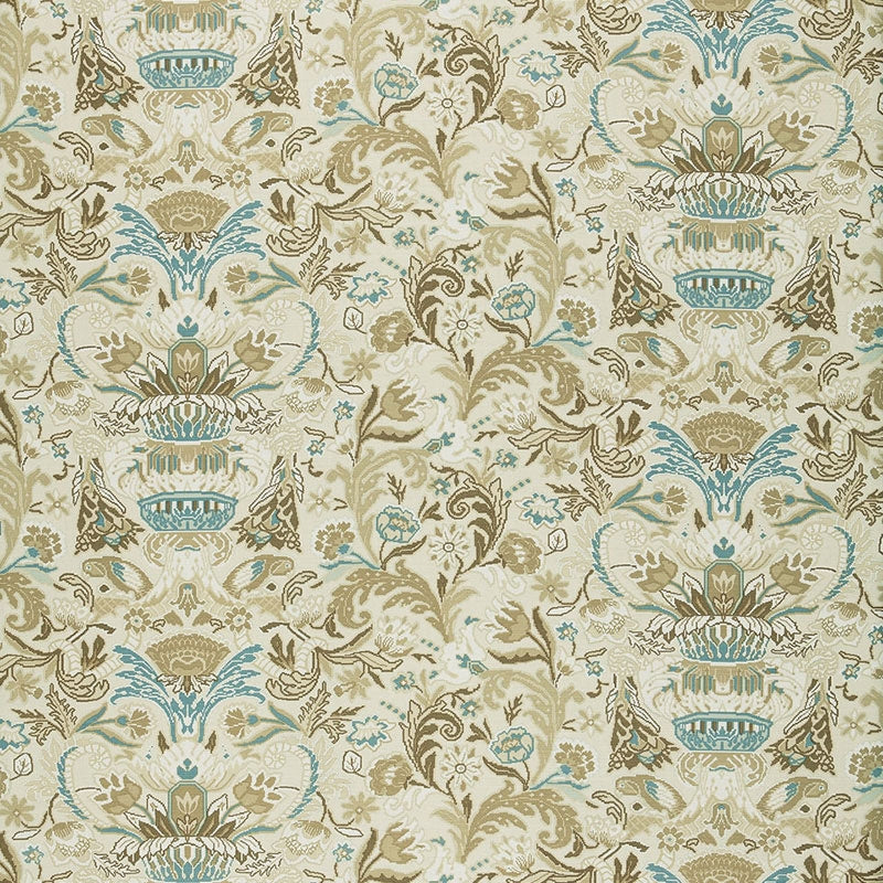 Purchase sample of 173622 Egerton Tapestry Print, Almond by Schumacher Fabric