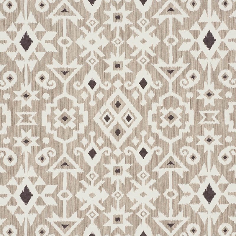 Purchase sample of 76520 Crusoe Ikat, Greige by Schumacher Fabric