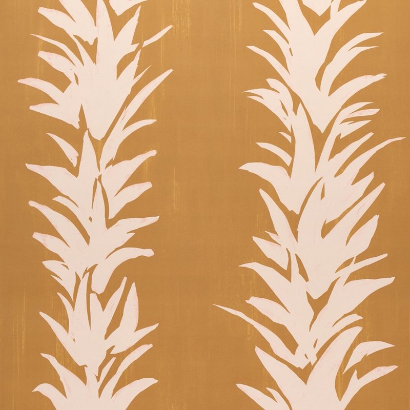 Search 5013662 White Lotus Deep Yellow Schumacher Wallcovering Wallpaper