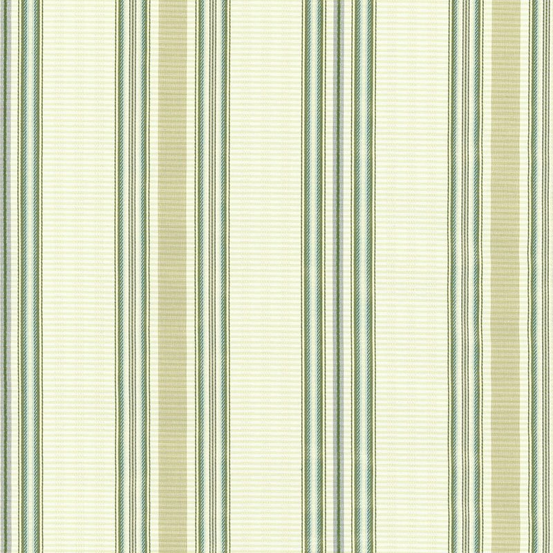 Purchase sample of 62180 Biella Silk Stripe, Aqua by Schumacher Fabric