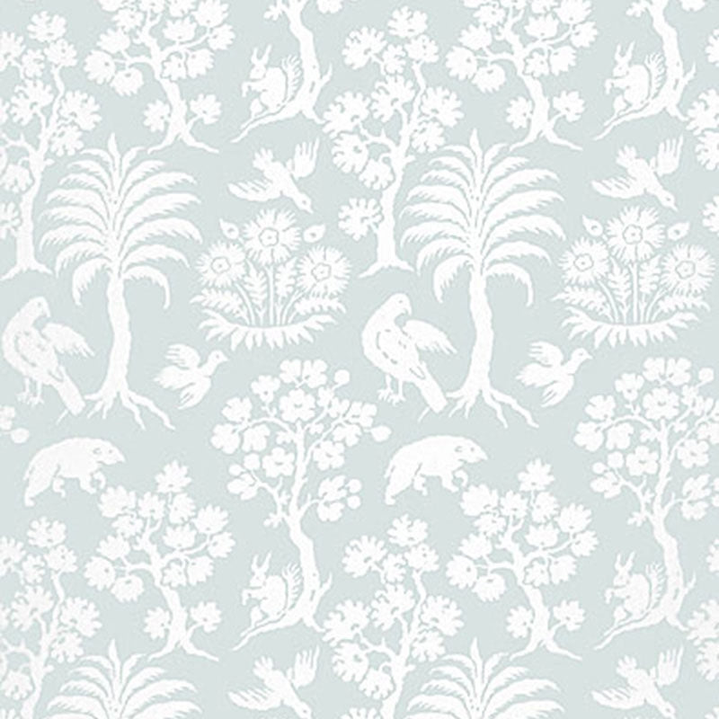 Save on 5004353 Palm Damask Sky Schumacher Wallpaper