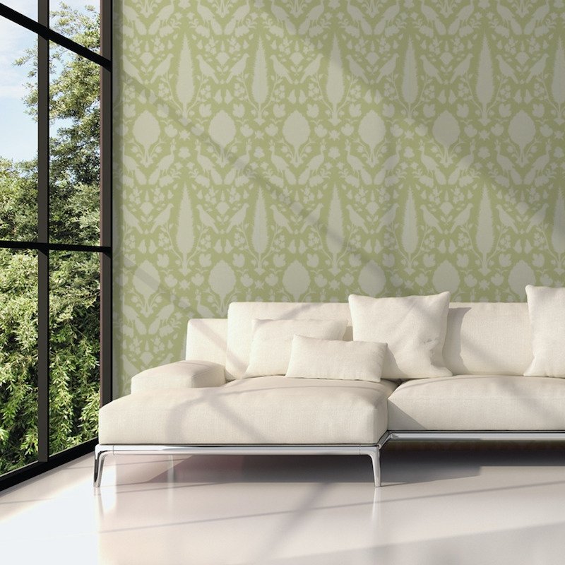 Select 5004120 Chenonceau Sage Schumacher Wallpaper