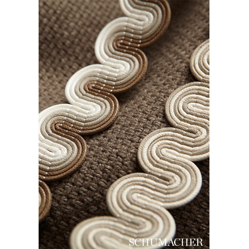 65390 Andre Linen Tie Back Oat - Schumacher Fabric