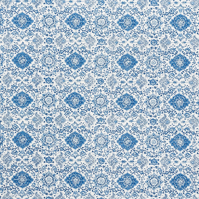 Purchase sample of 177620 Montecito Floral, Indigo by Schumacher Fabric
