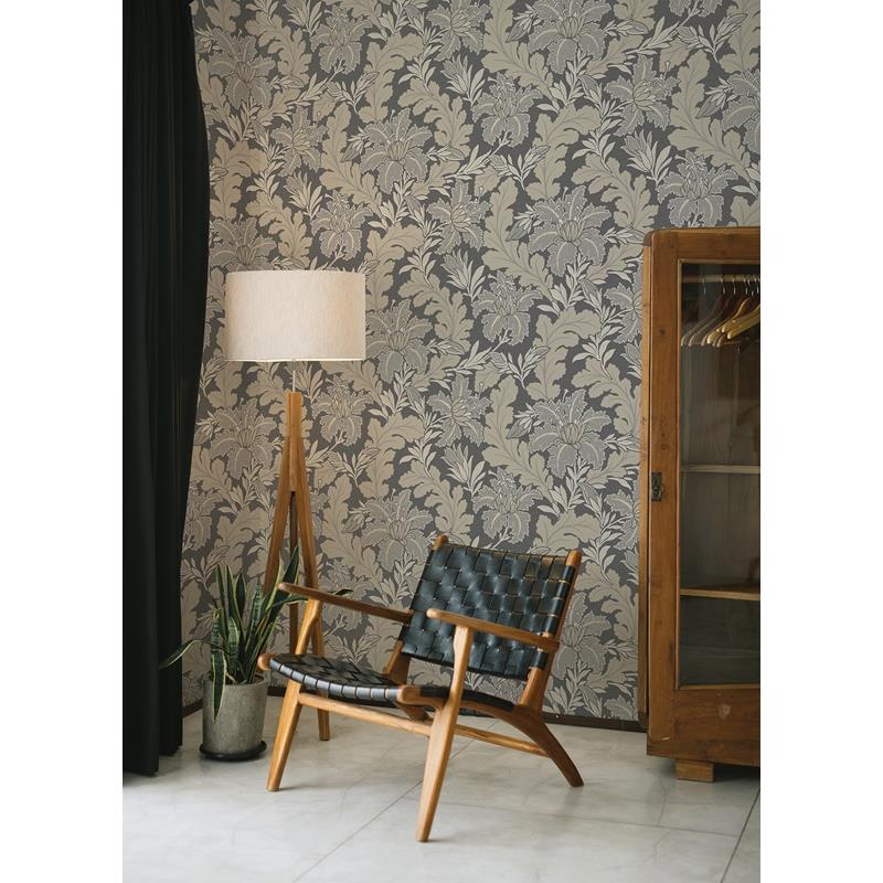 Shop 2970-26143 Revival Butterfield Grey Floral Wallpaper Grey A-Street Prints Wallpaper