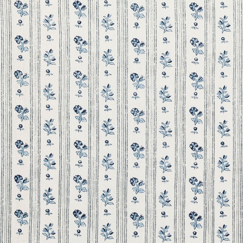 Purchase sample of 175963 Cabanon Stripe, Bleu by Schumacher Fabric