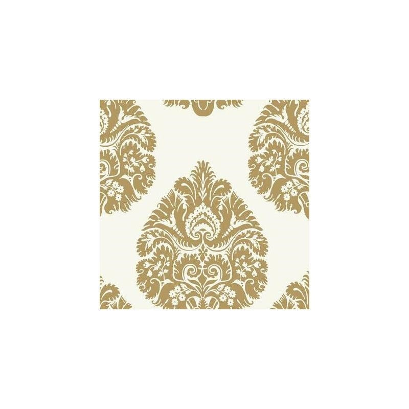Sample - KT2141 Ronald Redding 24 Karat, Teardrop Damask Wallpaper Gold by Ronald Redding