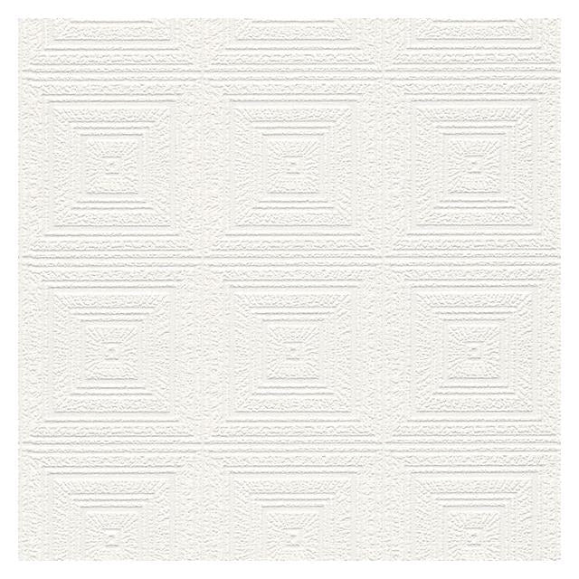 Save 4000-6640-13 PaintWorks Wright White Tin Paintable White Brewster Wallpaper