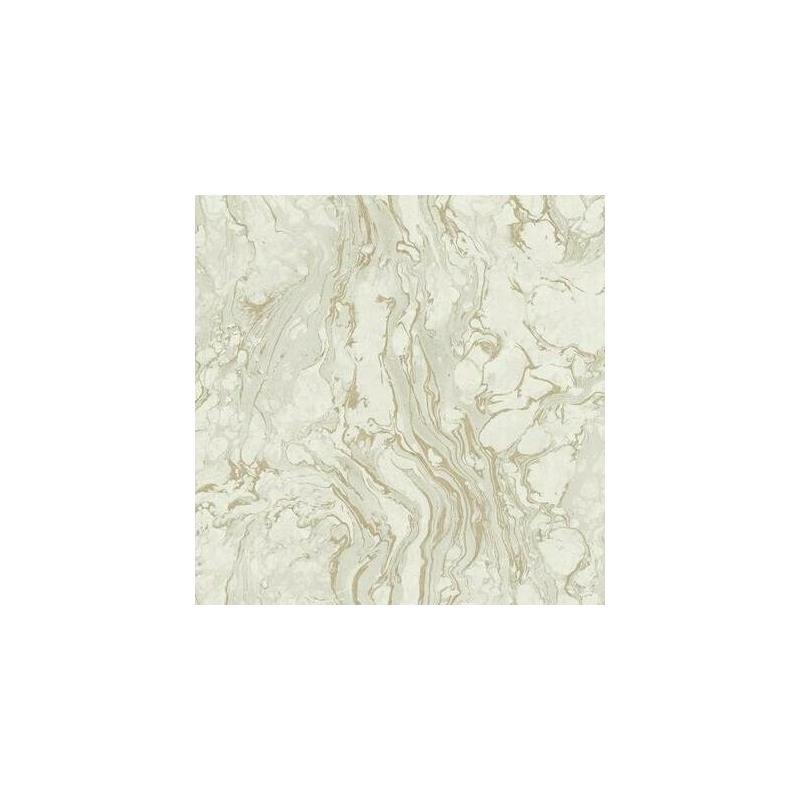 Sample - KT2223 Ronald Redding 24 Karat, Polished Marble Wallpaper White/Gold by Ronald Redding